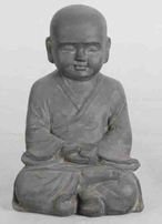 Fiber Stone Meditating Monk 40cm