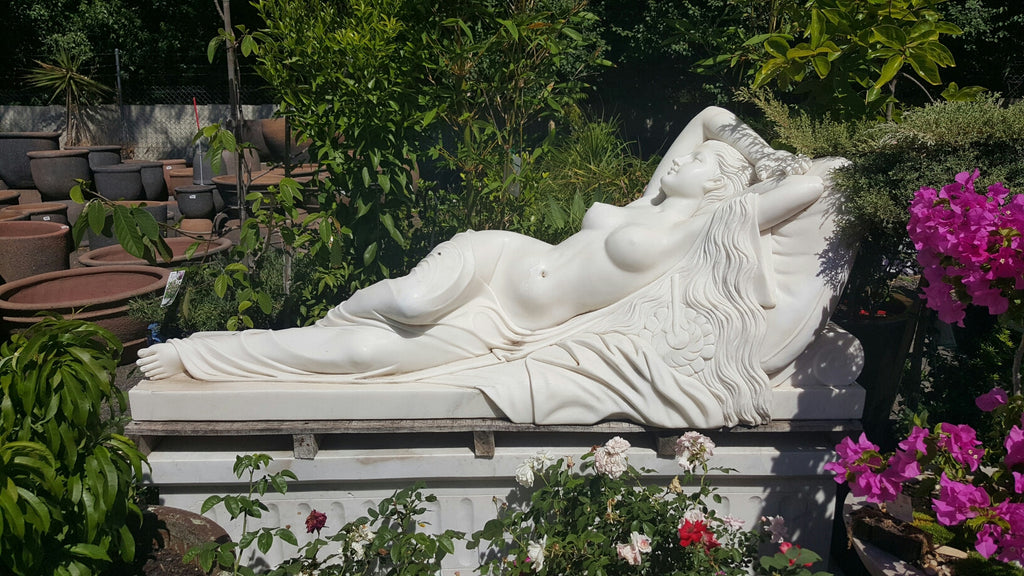 Marble Lady Statue sun bath
