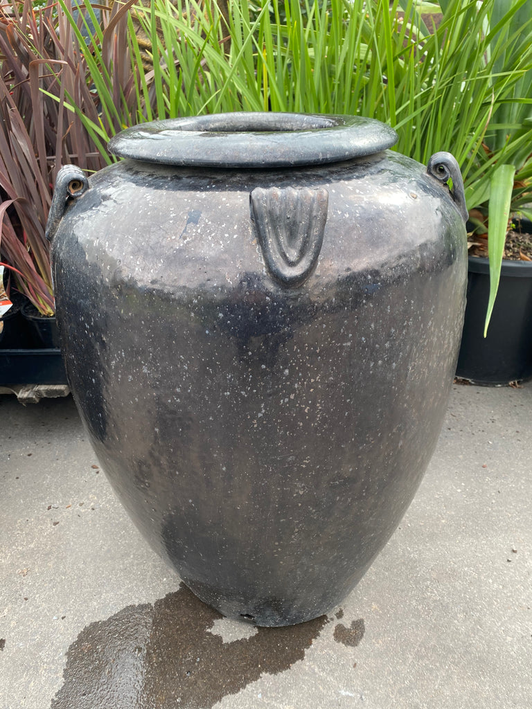 Atlantis Temple Jar with Lugs - Sapphire