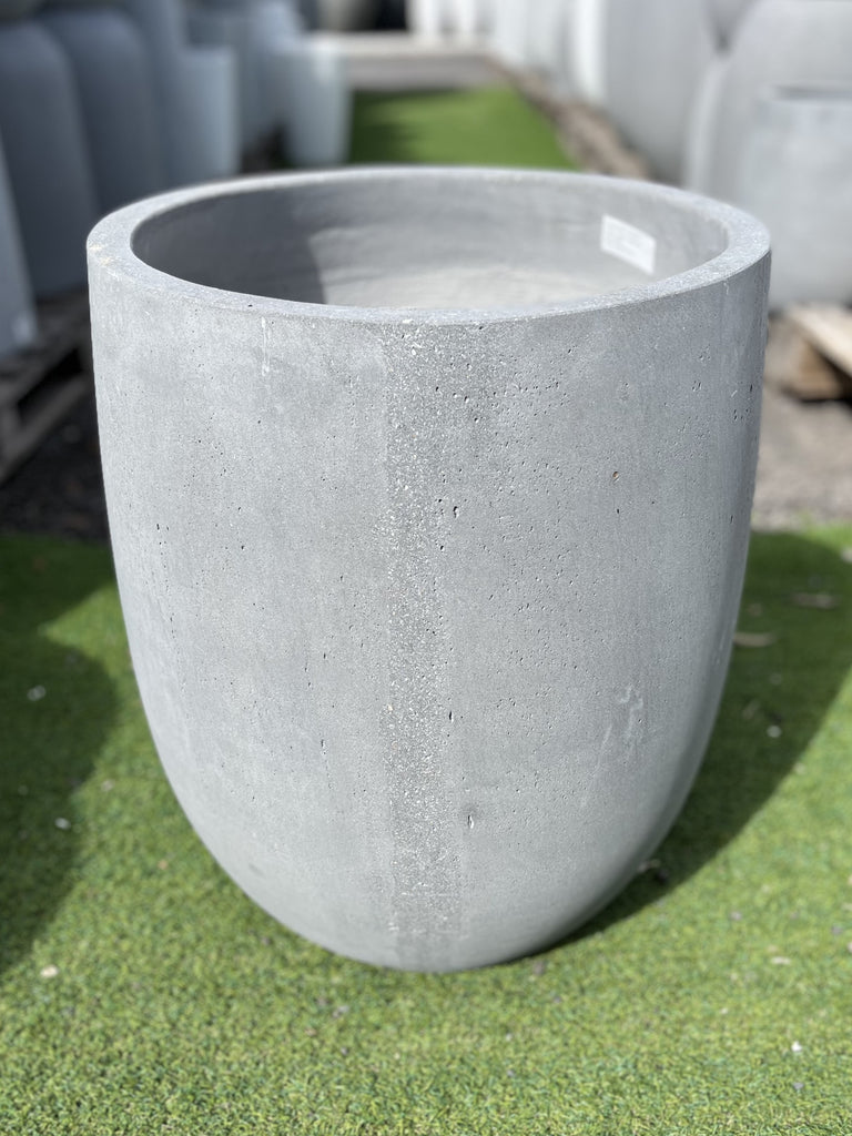 GRC Tall Egg Pot - Dark Natural Concrete