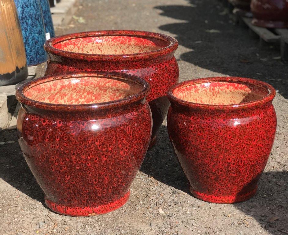 Porcelain Bella Pot Red
