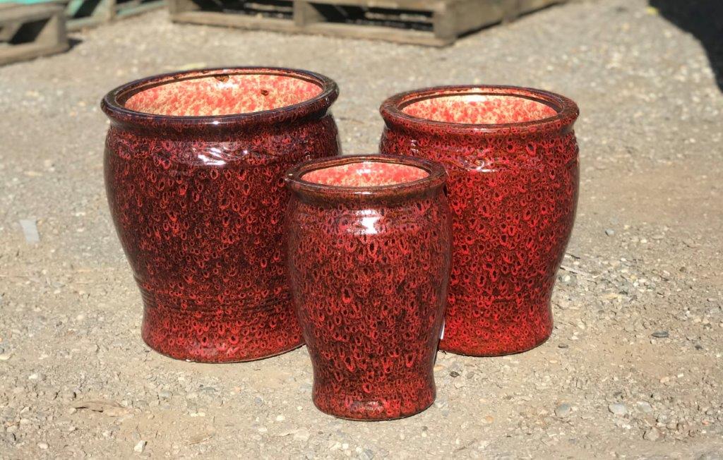 Porcelain Bella 2838 Pot Red