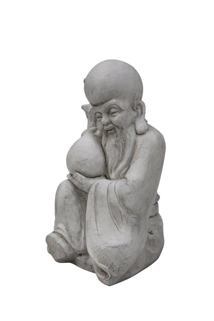 Fiber Stone God of Longevity Sitting