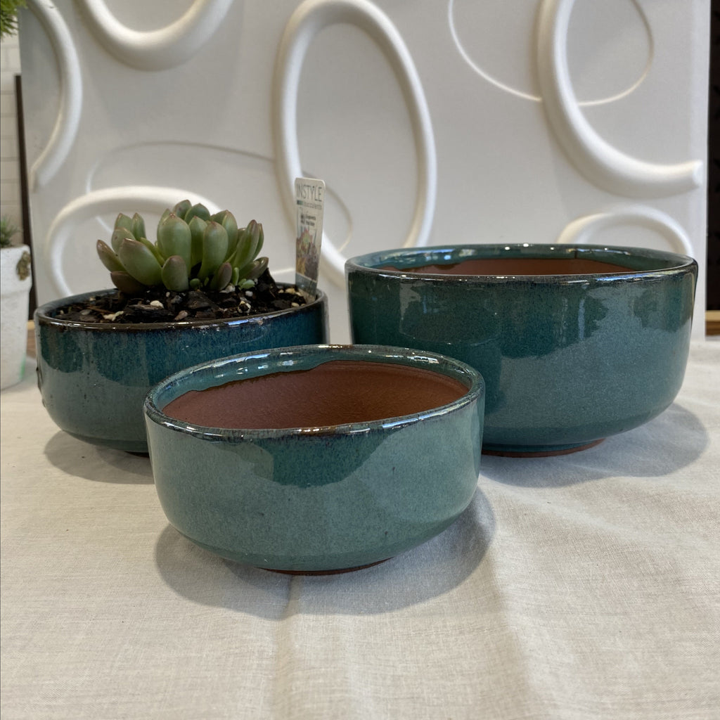 Low Cut Bowl Planter Forest Green
