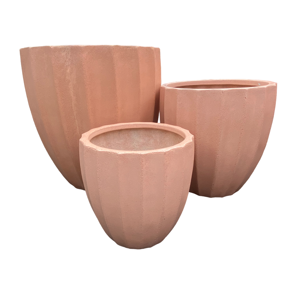Poly Carambola Pot - Terracotta