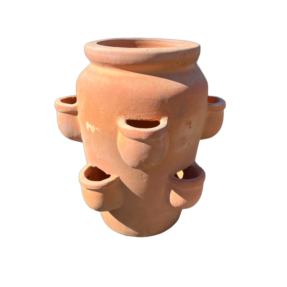 Terracotta Tall Strawberry Pot
